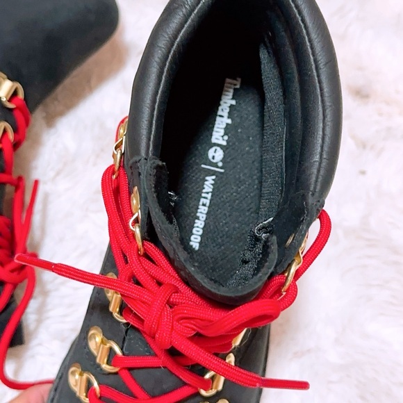 TIMBERLAND WOMEN'S HERITAGE WATERPROOF BOOT WHEAT NUBUCK W GOLD A5RS8 - Picture 6 of 8